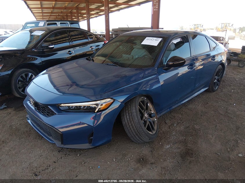 2026 Honda Civic VIN 2HGFE4F84TH307172 IAAI salvage auction — LEFT FRONT, Salvage Title, sold $9,100 on 2026-07-11 (photo 2)