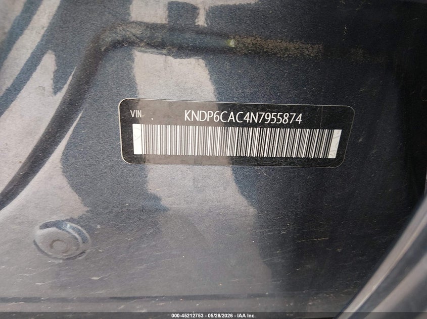2022 Kia Sportage VIN KNDP6CAC4N7955874 IAAI salvage auction — FRONT END, Salvage Title, sold $3,400 on 2026-07-30 (photo 9)