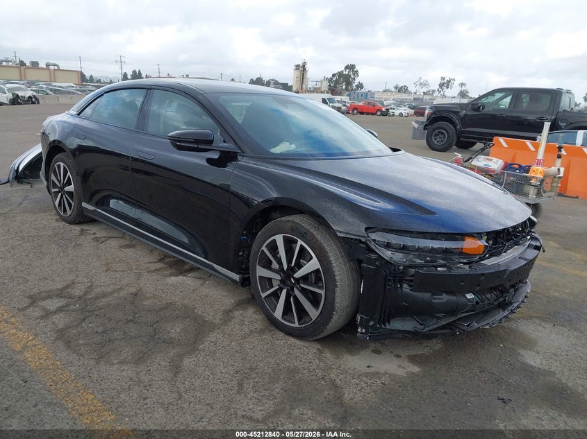 2025 Lucid Air VIN 50EA1PGAXSA007555 IAAI salvage auction — FRONT END, Salvage Title, sold $10,600 on 2026-07-20 (photo 1)