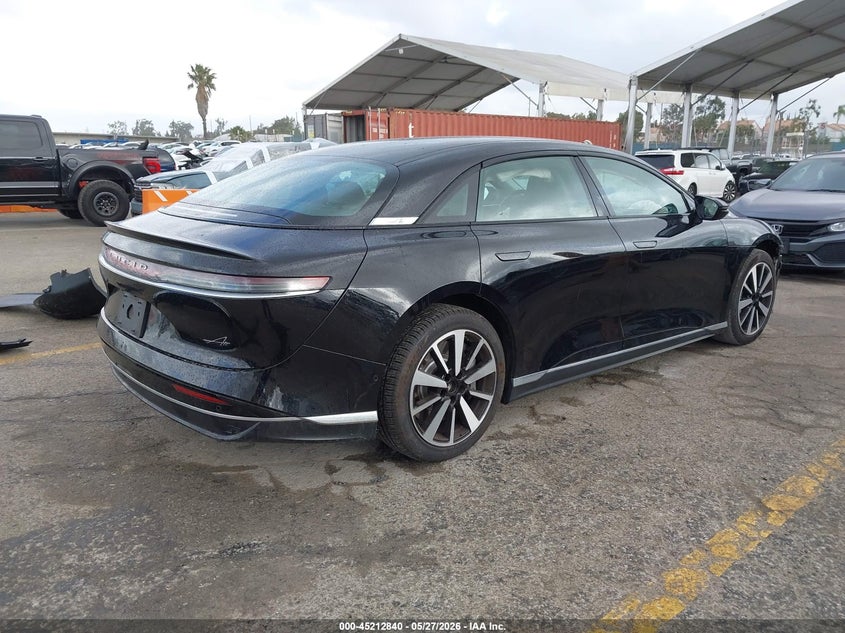2025 Lucid Air VIN 50EA1PGAXSA007555 IAAI salvage auction — FRONT END, Salvage Title, sold $10,600 on 2026-07-20 (photo 4)