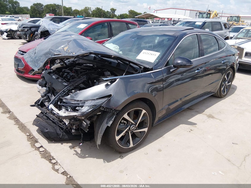2022 Hyundai Sonata VIN KMHL44J2XNA237598 IAAI salvage auction — FRONT END, Salvage (Texas), sold $1,600 on 2026-07-28 (photo 2)