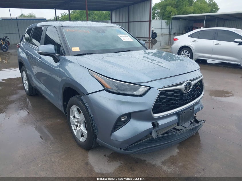 2023 Toyota Highlander VIN 5TDKDRAH1PS500374 IAAI salvage auction — FRONT & REAR, Salvage Title, sold $8,200 on 2026-07-29 (photo 1)