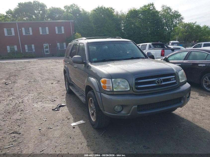 2003 Toyota Sequoia VIN 5TDBT48A73S178459 IAAI salvage auction — NORMAL WEAR, Clear (Massachusetts), sold $550 on 2026-07-28 (photo 1)