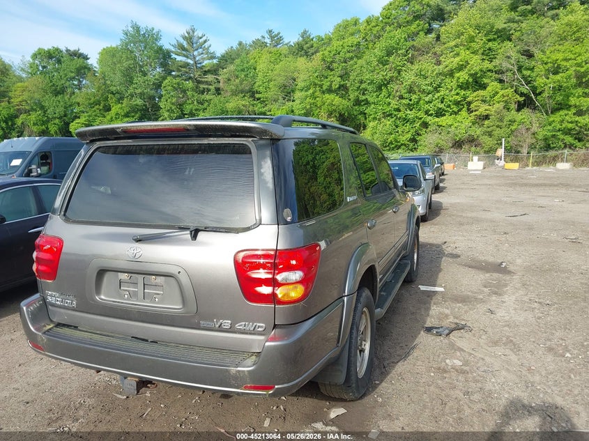 2003 Toyota Sequoia VIN 5TDBT48A73S178459 IAAI salvage auction — NORMAL WEAR, Clear (Massachusetts), sold $550 on 2026-07-28 (photo 4)