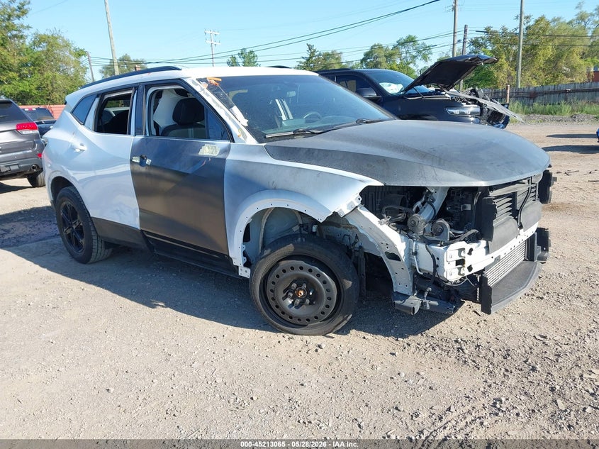 2023 Chevrolet Blazer VIN 3GNKBCR43PS180272 IAAI salvage auction — FRONT & REAR, Salvage (Michigan), sold $2,950 on 2026-07-09 (photo 1)