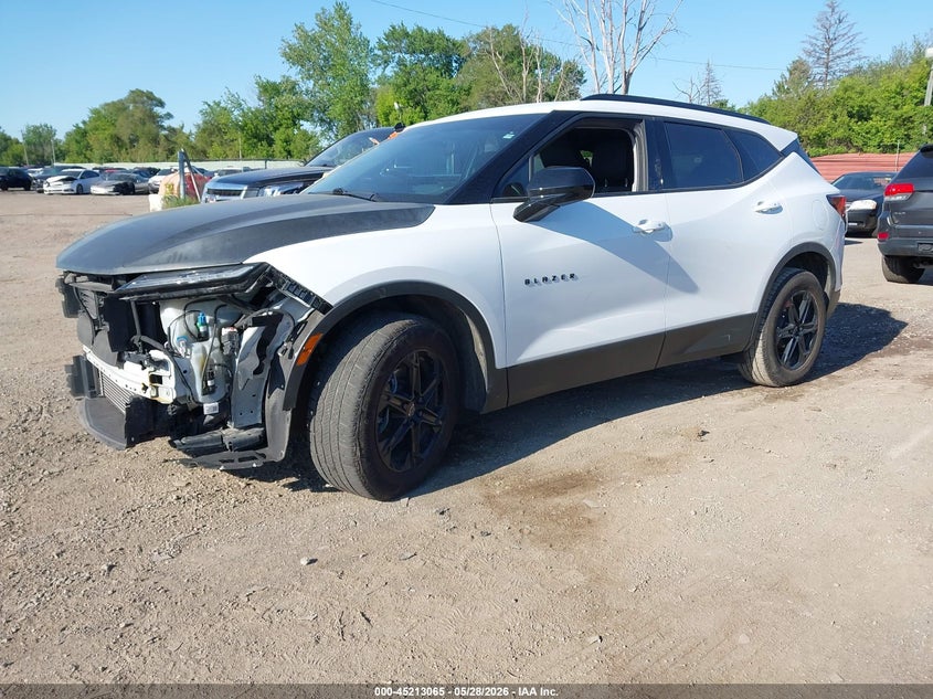 2023 Chevrolet Blazer VIN 3GNKBCR43PS180272 IAAI salvage auction — FRONT & REAR, Salvage (Michigan), sold $2,950 on 2026-07-09 (photo 2)