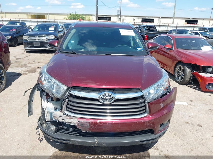 2015 Toyota Highlander VIN 5TDKKRFH5FS096167 IAAI salvage auction — FRONT END, Original (Texas), sold $9,775 on 2026-07-08 (photo 6)
