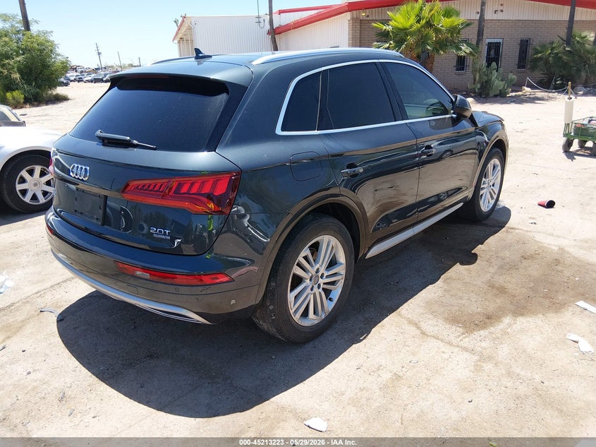 2018 Audi Q5 VIN WA1BNAFY0J2142765 IAAI salvage auction — FRONT END, Salvage Title, sold $6,700 on 2026-07-23 (photo 4)