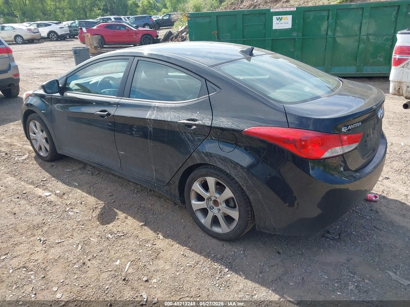 2013 Hyundai Elantra VIN KMHDH4AE5DU503402 IAAI salvage auction — THEFT, Prior Salvage (Minnesota), sold $375 on 2026-07-22 (photo 3)