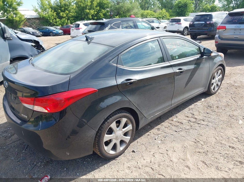 2013 Hyundai Elantra VIN KMHDH4AE5DU503402 IAAI salvage auction — THEFT, Prior Salvage (Minnesota), sold $375 on 2026-07-22 (photo 4)