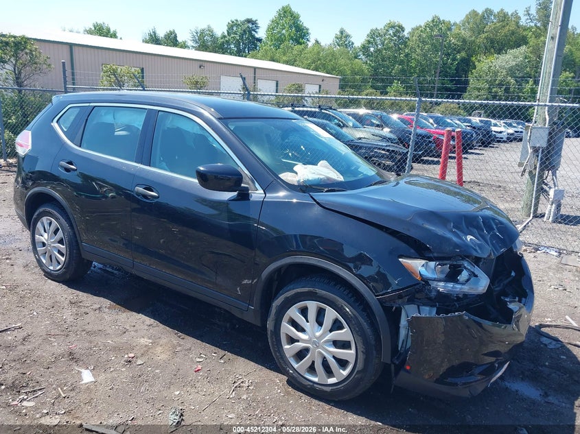 2016 Nissan Rogue VIN KNMAT2MV7GP615904 IAAI salvage auction — FRONT END, Salvage Title, sold $1,050 on 2026-07-13 (photo 1)