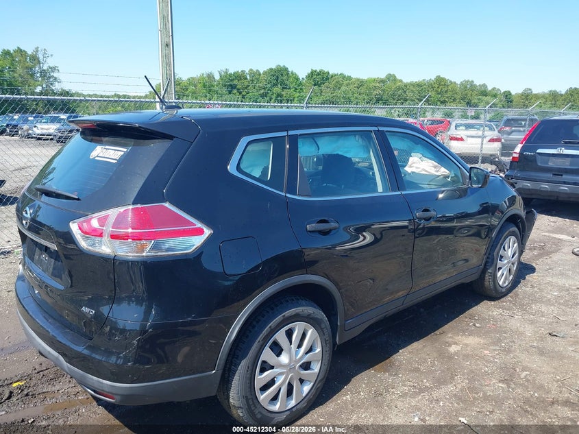2016 Nissan Rogue VIN KNMAT2MV7GP615904 IAAI salvage auction — FRONT END, Salvage Title, sold $1,050 on 2026-07-13 (photo 4)