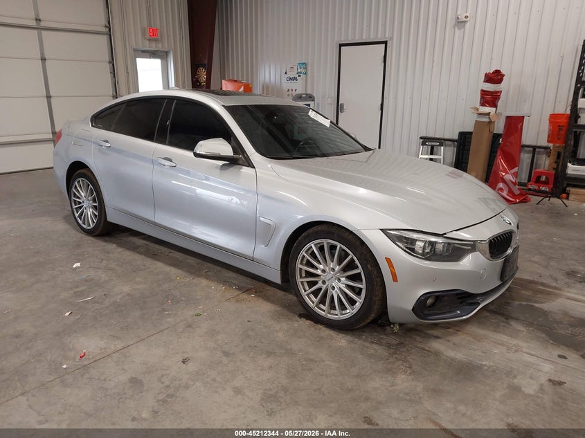 2018 BMW 4er VIN WBA4J3C59JBL04504 IAAI salvage auction — LEFT FRONT, Salvage Title, sold $5,550 on 2026-08-19 (photo 1)