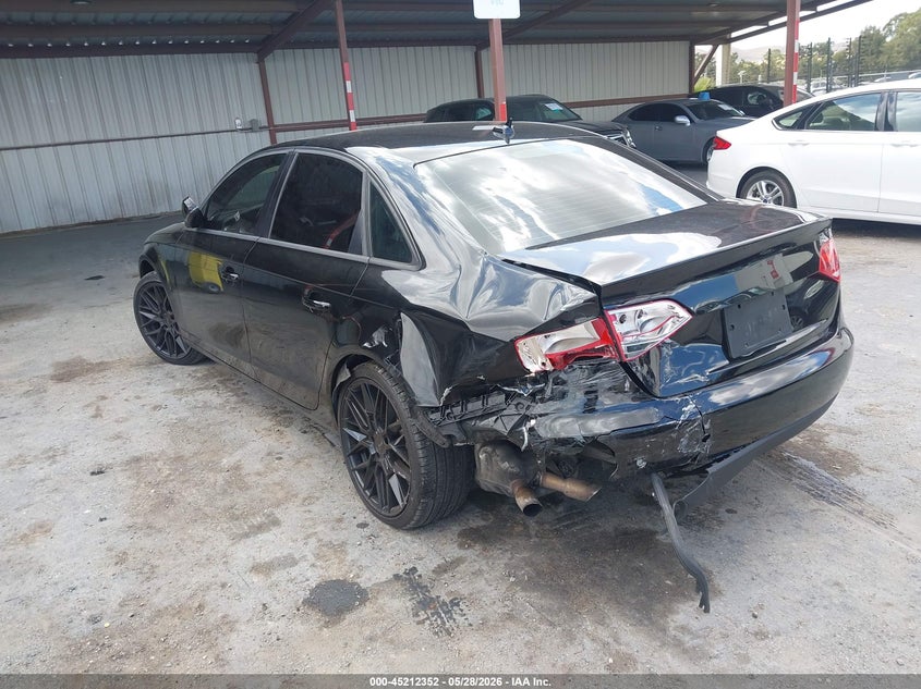 2011 Audi A4 VIN WAUAFAFL0BN056386 IAAI salvage auction — FRONT & REAR, Salvage (California), sold $200 on 2026-07-30 (photo 3)