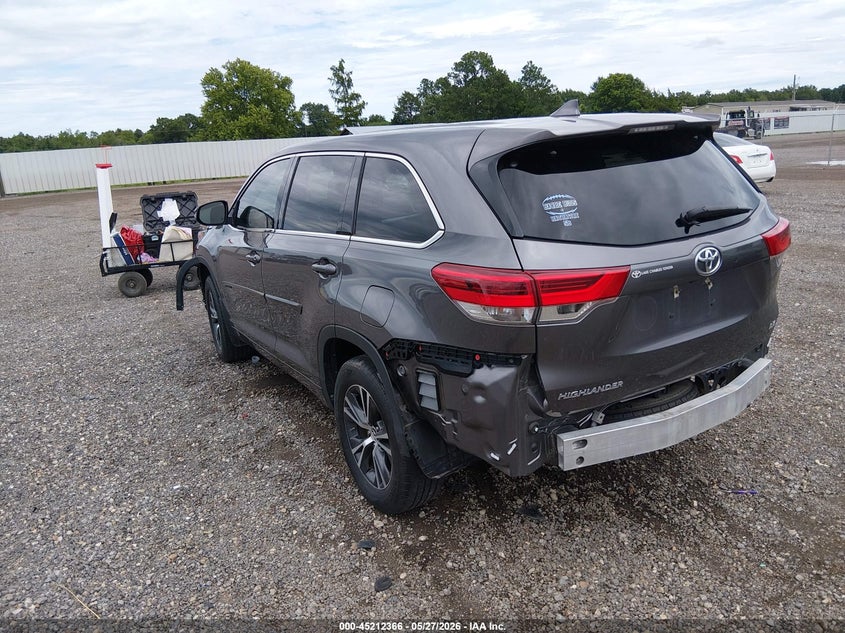 2017 Toyota Highlander VIN 5TDZZRFH2HS197910 IAAI salvage auction — FRONT & REAR, Salvage (Louisiana), sold $6,100 on 2026-07-29 (photo 3)