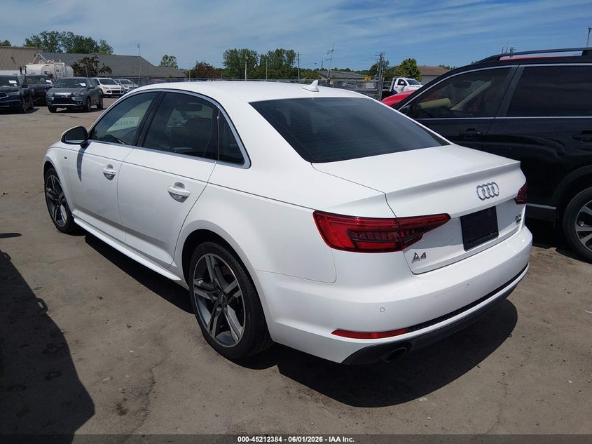 2017 Audi A4 VIN WAUENAF4XHN006262 IAAI salvage auction — HAIL, Salvage Title, sold $6,400 on 2026-07-21 (photo 3)