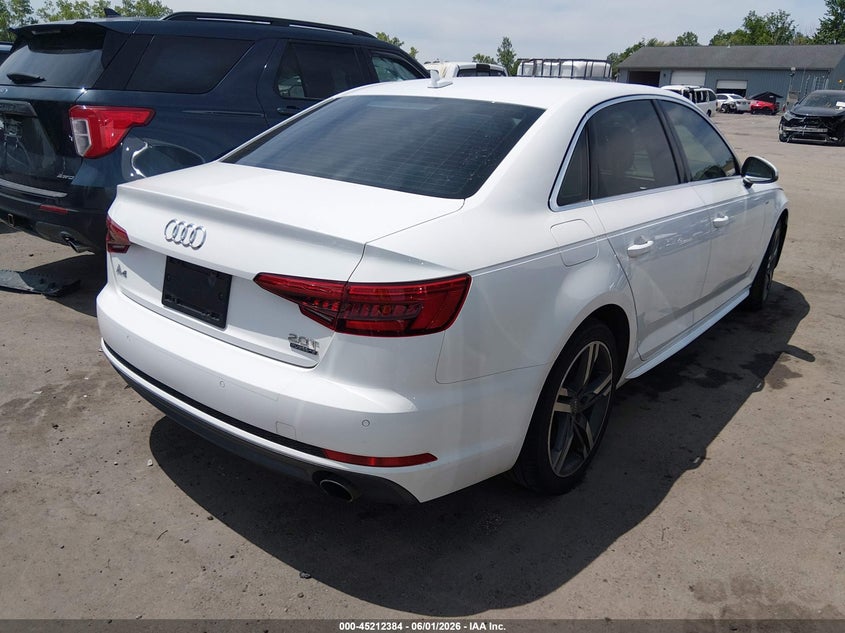 2017 Audi A4 VIN WAUENAF4XHN006262 IAAI salvage auction — HAIL, Salvage Title, sold $6,400 on 2026-07-21 (photo 4)