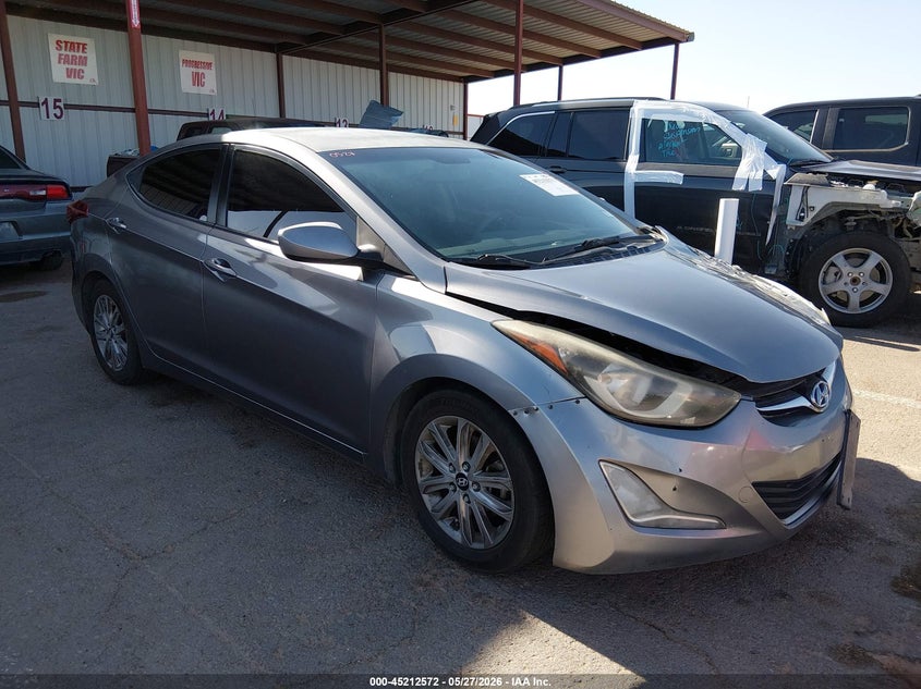 2014 Hyundai Elantra VIN KMHDH4AE4EU092009 IAAI salvage auction — FRONT END, Salvage Title, sold $750 on 2026-07-29 (photo 1)