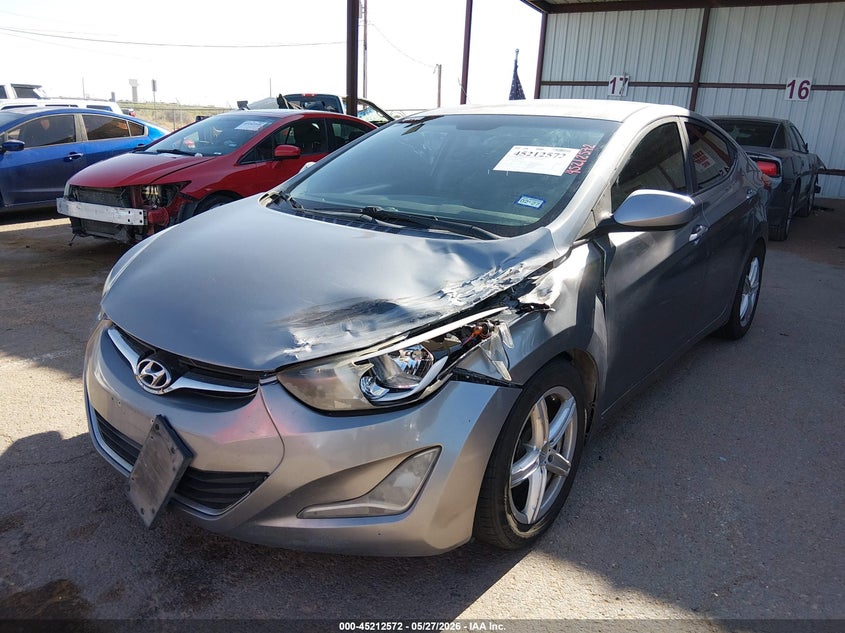 2014 Hyundai Elantra VIN KMHDH4AE4EU092009 IAAI salvage auction — FRONT END, Salvage Title, sold $750 on 2026-07-29 (photo 2)