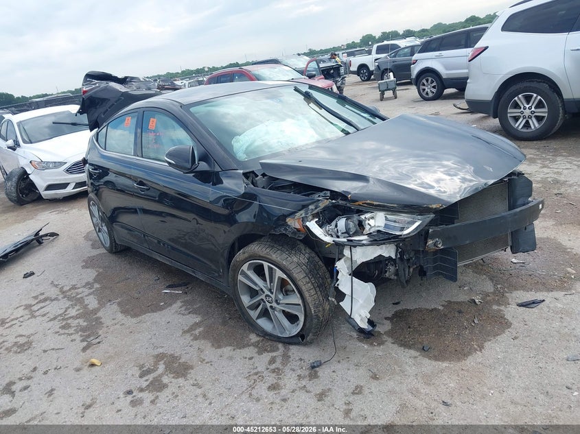 2018 Hyundai Elantra VIN KMHD84LF8JU646247 IAAI salvage auction — BIO HAZARD, Salvage Title, sold $550 on 2026-07-21 (photo 1)