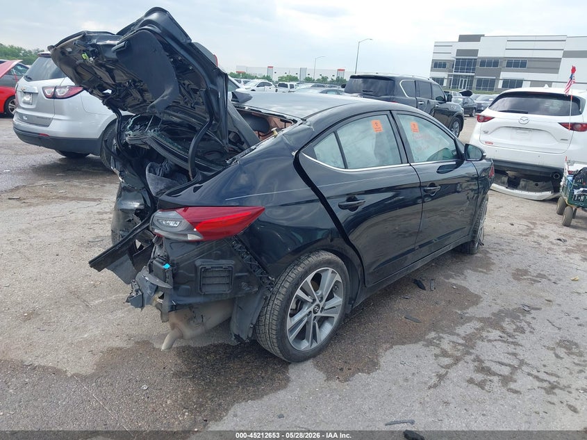 2018 Hyundai Elantra VIN KMHD84LF8JU646247 IAAI salvage auction — BIO HAZARD, Salvage Title, sold $550 on 2026-07-21 (photo 4)
