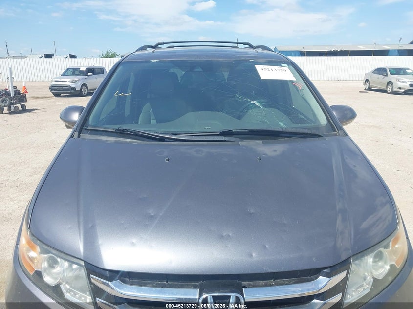 2016 Honda Odyssey VIN 5FNRL5H9XGB088839 IAAI salvage auction — HAIL, Original (Texas), sold $7,250 on 2026-07-29 (photo 6)