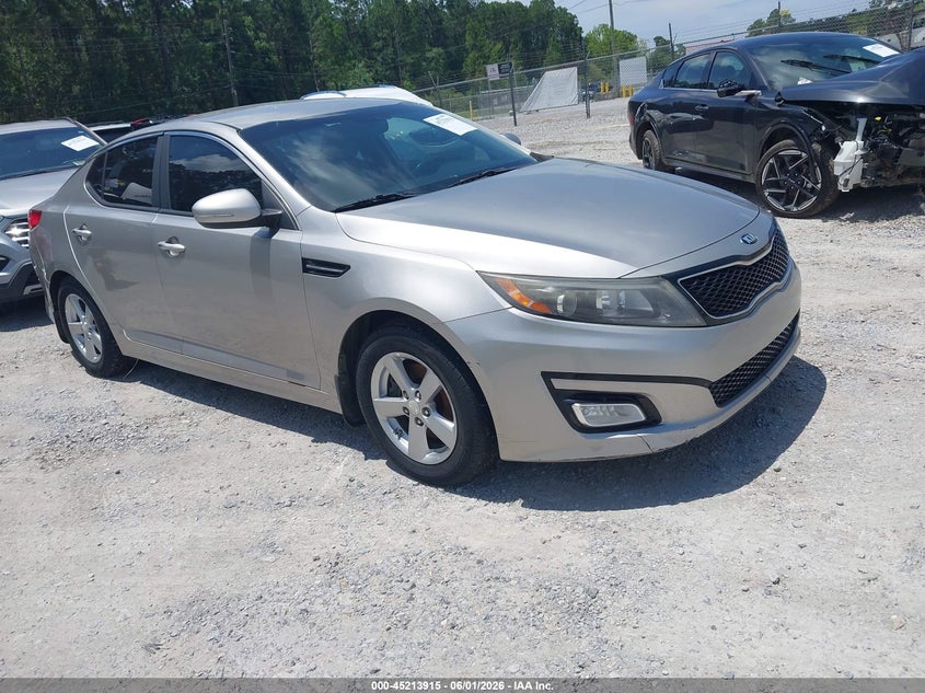 2015 Kia Optima VIN 5XXGM4A71FG359158 IAAI salvage auction — NORMAL WEAR, Clear (Alabama), sold $250 on 2026-07-10 (photo 1)