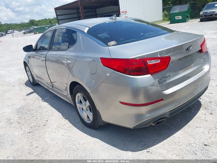 2015 Kia Optima VIN 5XXGM4A71FG359158 IAAI salvage auction — NORMAL WEAR, Clear (Alabama), sold $250 on 2026-07-10 (photo 3)