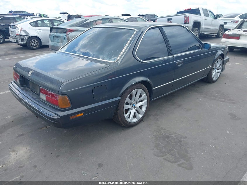 1989 BMW 6er VIN WBAEC8414K3268918 IAAI salvage auction — NORMAL WEAR, Clear (North Carolina), sold $2,050 on 2026-07-15 (photo 4)