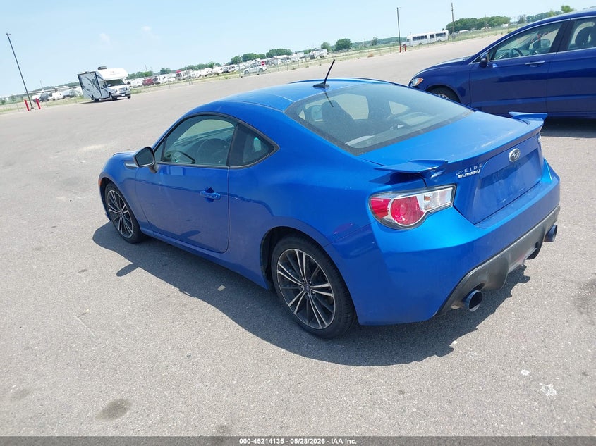 2013 Subaru Brz VIN JF1ZCAC19D1610932 IAAI salvage auction — HAIL, Salvage (Minnesota), sold $2,075 on 2026-07-20 (photo 3)