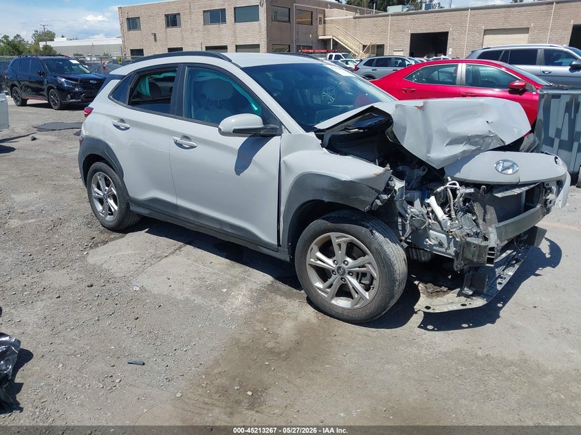2023 Hyundai Kona VIN KM8K6CAB7PU054015 IAAI salvage auction — FRONT END, Salvage Title, sold $525 on 2026-07-29 (photo 1)