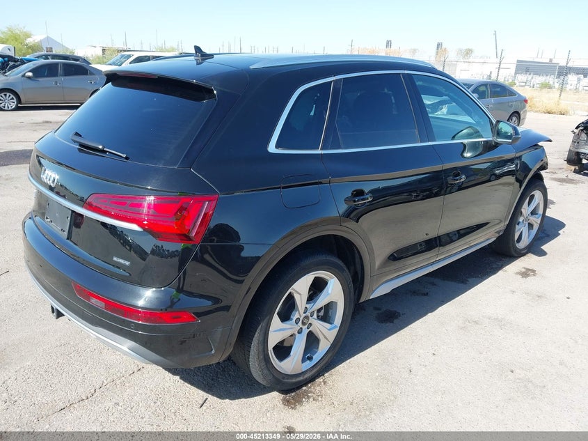 2021 Audi Q5 VIN WA1BAAFY1M2110763 IAAI salvage auction — FRONT END, Salvage Title, sold $7,600 on 2026-07-23 (photo 4)