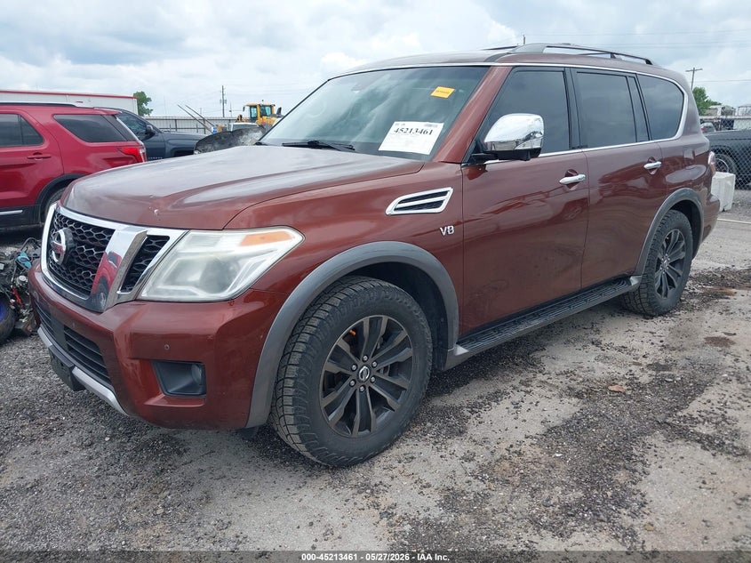 2017 Nissan Armada VIN JN8AY2NE7H9706021 IAAI salvage auction — HAIL, Salvage Title, sold $6,625 on 2026-07-14 (photo 2)
