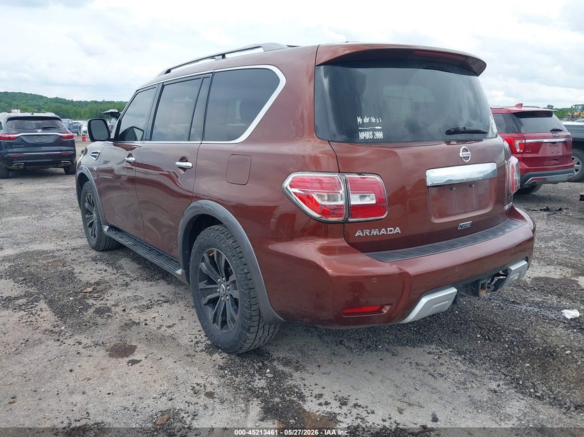 2017 Nissan Armada VIN JN8AY2NE7H9706021 IAAI salvage auction — HAIL, Salvage Title, sold $6,625 on 2026-07-14 (photo 3)