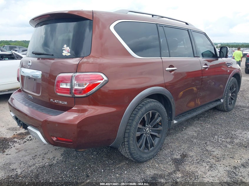 2017 Nissan Armada VIN JN8AY2NE7H9706021 IAAI salvage auction — HAIL, Salvage Title, sold $6,625 on 2026-07-14 (photo 4)