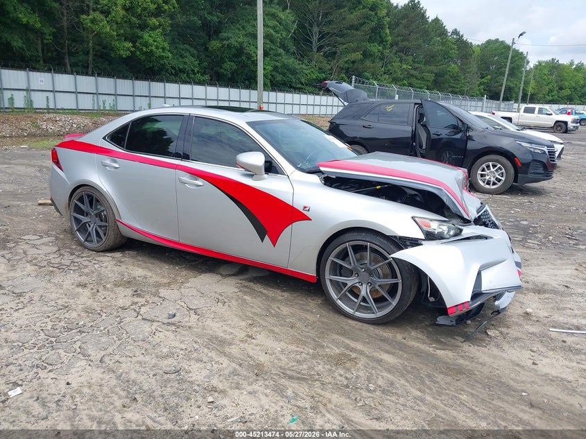 2014 Lexus Is VIN JTHBE1D27E5011825 IAAI salvage auction — FRONT END, Salvage (Georgia), sold $3,700 on 2026-07-09 (photo 1)