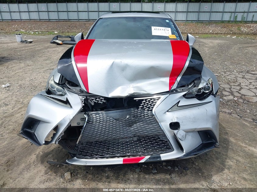 2014 Lexus Is VIN JTHBE1D27E5011825 IAAI salvage auction — FRONT END, Salvage (Georgia), sold $3,700 on 2026-07-09 (photo 6)