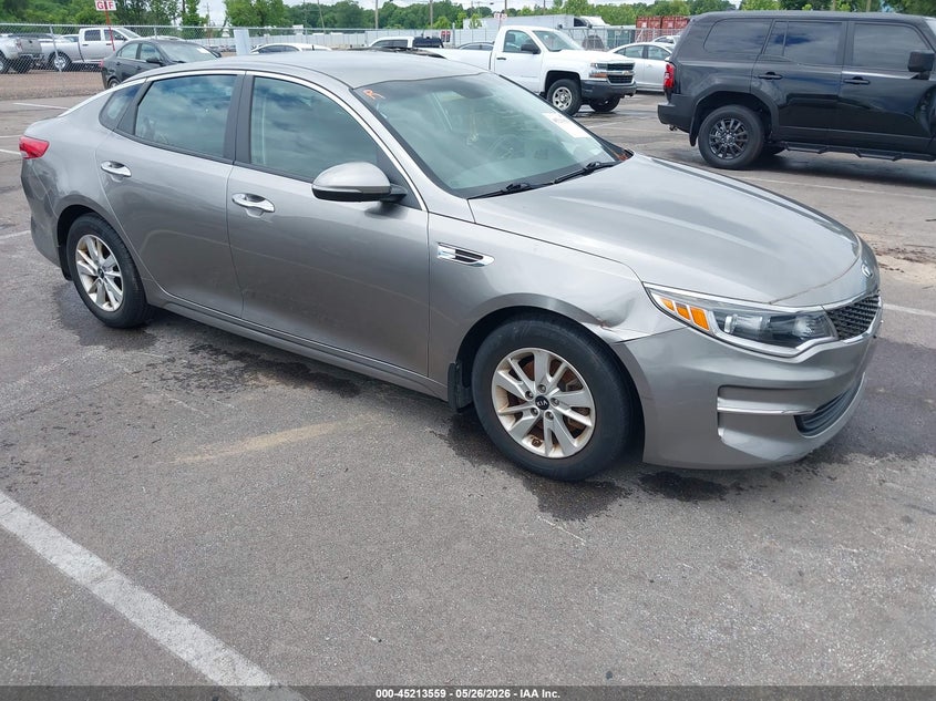 2016 Kia Optima VIN 5XXGT4L35GG097725 IAAI salvage auction — NORMAL WEAR, Clear (Tennessee), sold $1,250 on 2026-07-07 (photo 1)