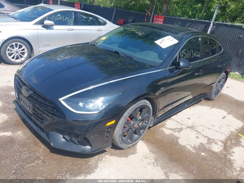 2022 Hyundai Sonata VIN 5NPEK4JC9NH142406 IAAI salvage auction — HAIL, Salvage Title, sold $8,300 on 2026-07-29 (photo 2)
