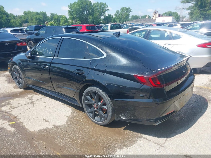 2022 Hyundai Sonata VIN 5NPEK4JC9NH142406 IAAI salvage auction — HAIL, Salvage Title, sold $8,300 on 2026-07-29 (photo 3)
