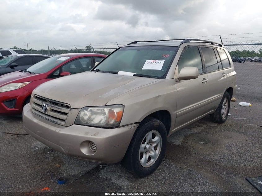 2006 Toyota Highlander VIN JTEDP21A560101507 IAAI salvage auction — NORMAL WEAR, Clear (Louisiana), sold $725 on 2026-07-14 (photo 2)