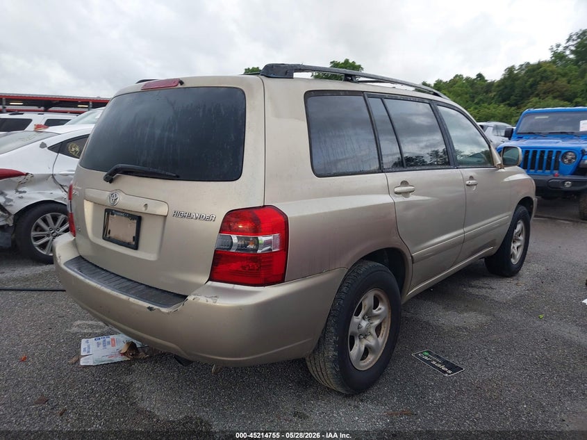 2006 Toyota Highlander VIN JTEDP21A560101507 IAAI salvage auction — NORMAL WEAR, Clear (Louisiana), sold $725 on 2026-07-14 (photo 4)