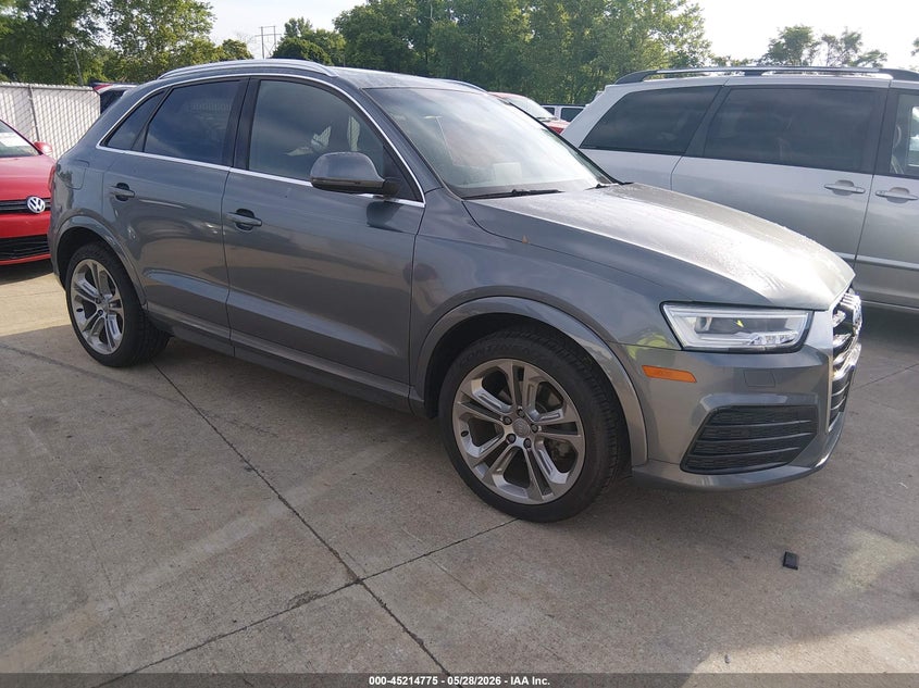 2016 Audi Q3 VIN WA1GFCFS3GR007595 IAAI salvage auction — LEFT FRONT, Salvage Title, sold $3,850 on 2026-08-02 (photo 1)