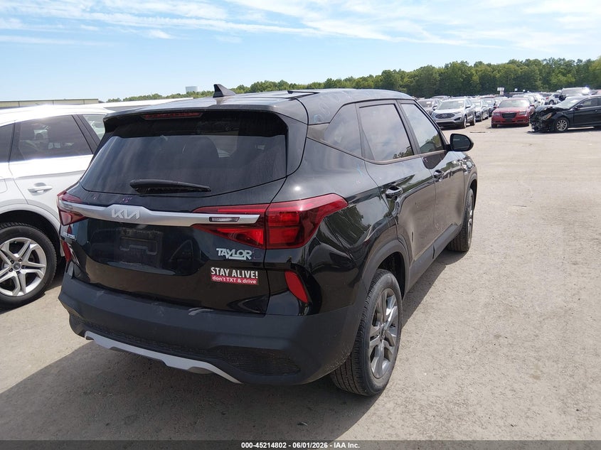 2022 Kia Seltos VIN KNDEPCAA5N7238113 IAAI salvage auction — HAIL, Salvage Title, sold $6,325 on 2026-07-07 (photo 4)