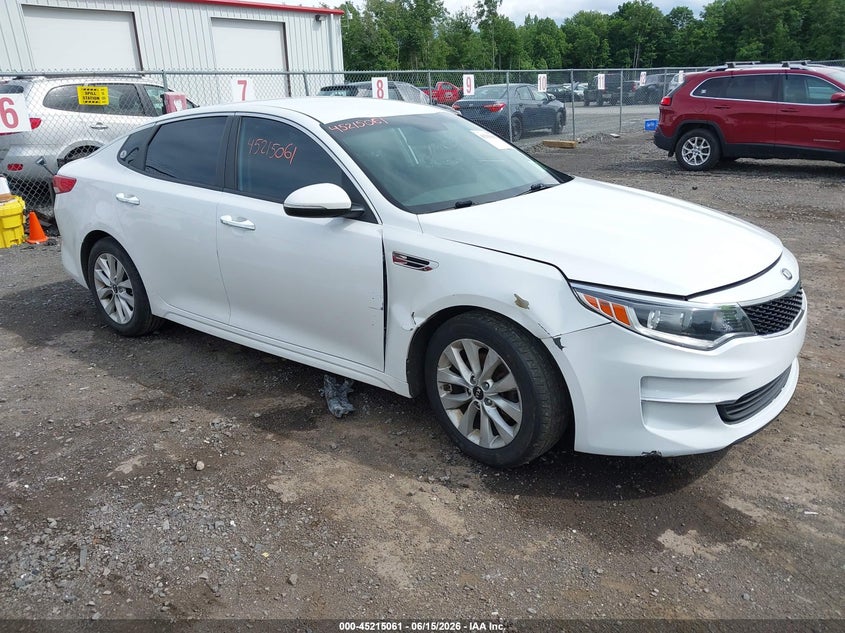 2018 Kia Optima VIN 5XXGT4L32JG261696 IAAI salvage auction — THEFT, Mv-907A (New York), sold $1,300 on 2026-07-14 (photo 1)