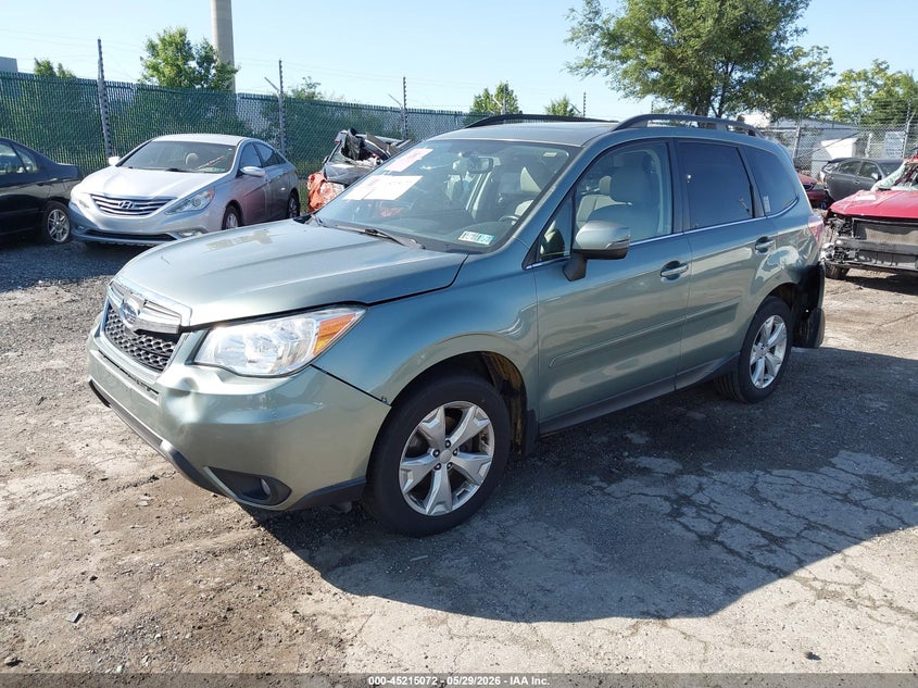 2014 Subaru Forester VIN JF2SJAMC0EH493222 IAAI salvage auction — LEFT REAR, Salvage (Pennsylvania), sold $1,500 on 2026-07-24 (photo 2)