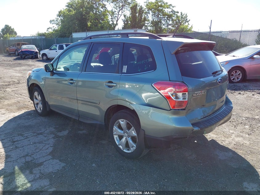 2014 Subaru Forester VIN JF2SJAMC0EH493222 IAAI salvage auction — LEFT REAR, Salvage (Pennsylvania), sold $1,500 on 2026-07-24 (photo 3)