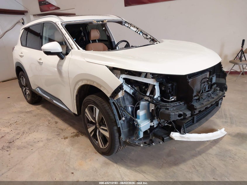 2021 Nissan Rogue VIN JN8AT3DD2MW318932 IAAI salvage auction — FRONT END, Salvage Title, sold $5,000 on 2026-07-10 (photo 1)