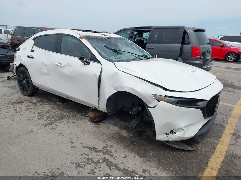 2021 Mazda 3 VIN JM1BPAML7M1402628 IAAI salvage auction — ROLLOVER, Salvage Title, sold $1,100 on 2026-07-11 (photo 1)