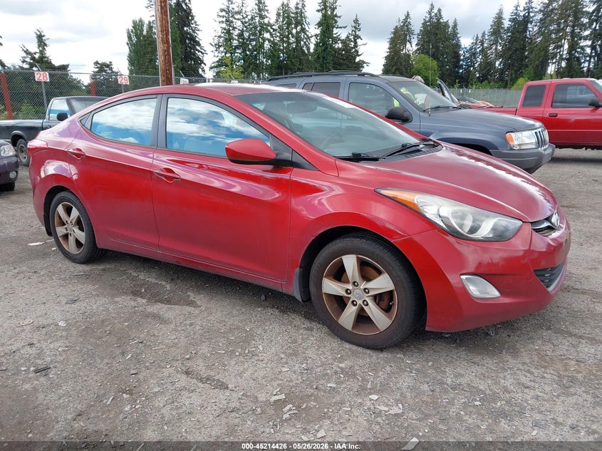 2013 Hyundai Elantra VIN KMHDH4AE2DU798815 IAAI salvage auction — NORMAL WEAR, Clear (Washington), sold $725 on 2026-07-15 (photo 1)